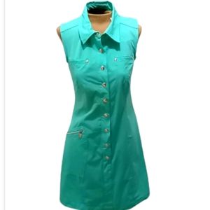 Daily Sport Button Closure  Sleeveless Golf Dress